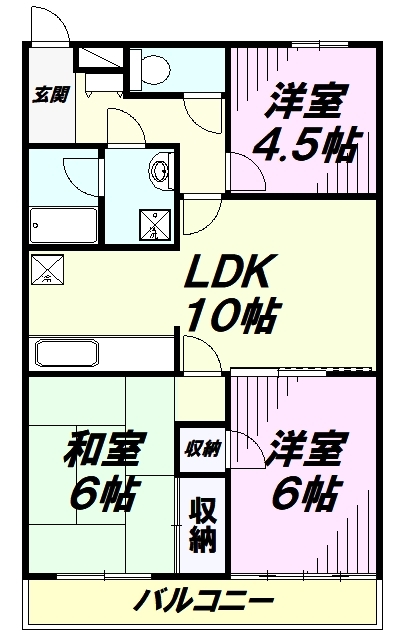 シャトール冨喜の間取り