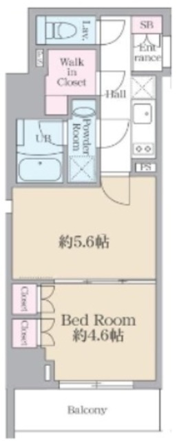 渋谷区千駄ヶ谷のマンションの間取り