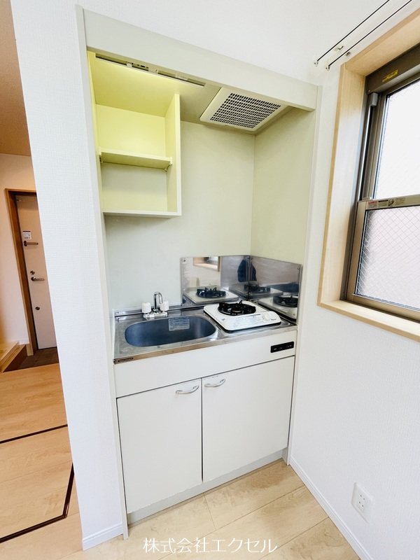 キッチン　1口ガスキッチンです。