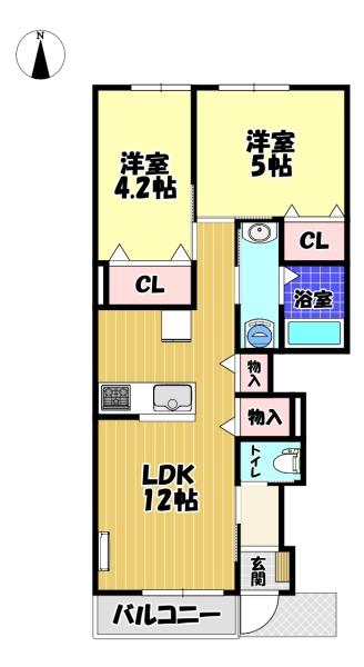カーサ シエルの間取り写真