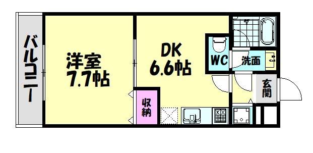 フジパレス式内町III番館の間取り写真