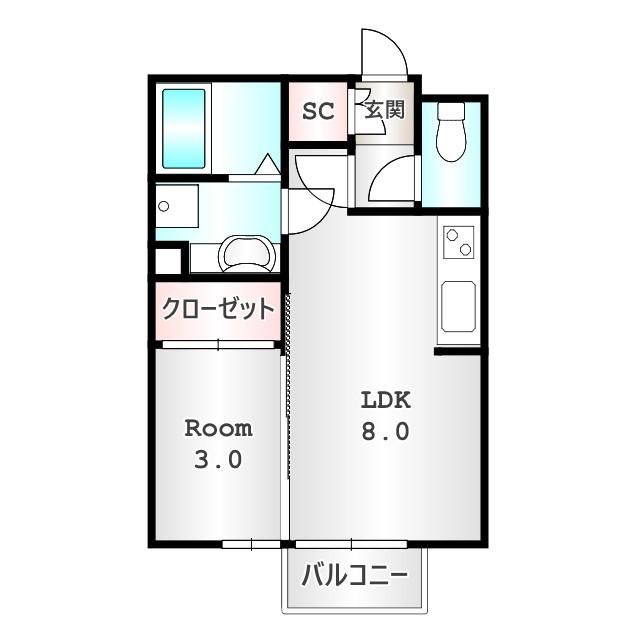 東武伊勢崎線 剛志駅 徒歩62分 2階建 築17年の間取り写真