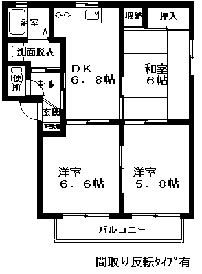 シャーメゾン藤巻　Aの間取り