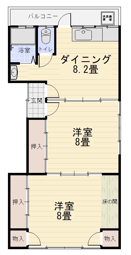 旭東ハイツの間取り