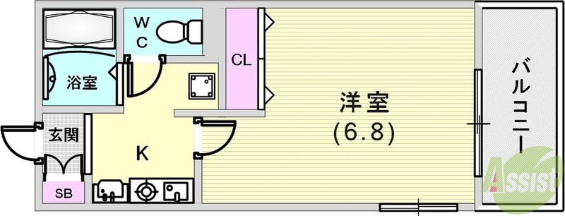 プレサンス神戸駅前の間取り