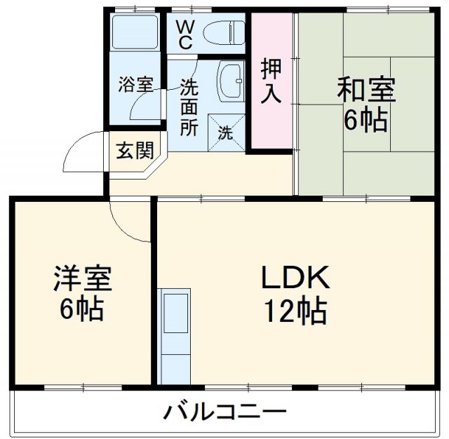 掛川市宮脇のマンションの間取り