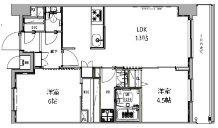 北区王子のマンションの間取り