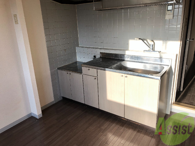 キッチン　キッチンはオシャレなデザインでした。洗い場も大きい。