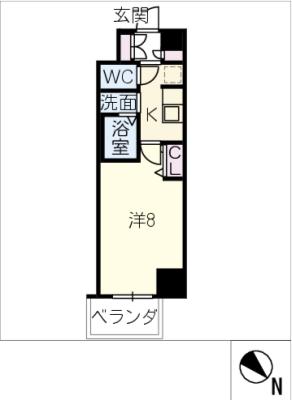 エステムコート名古屋グランツの間取り