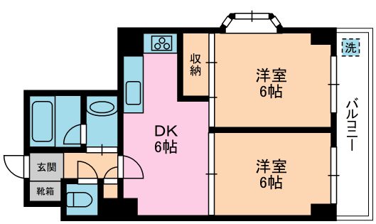 新宿区西早稲田のマンションの間取り