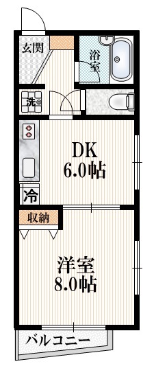 世田谷区桜上水のマンションの間取り