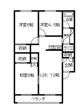 フロンティア旭町の間取り