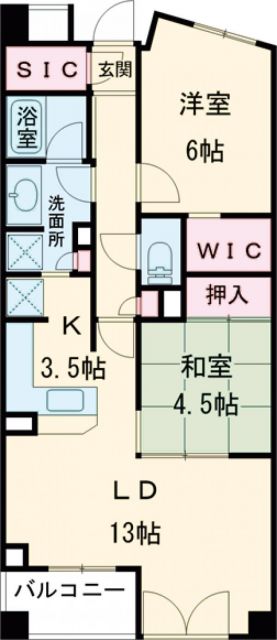 板橋区常盤台のマンションの間取り