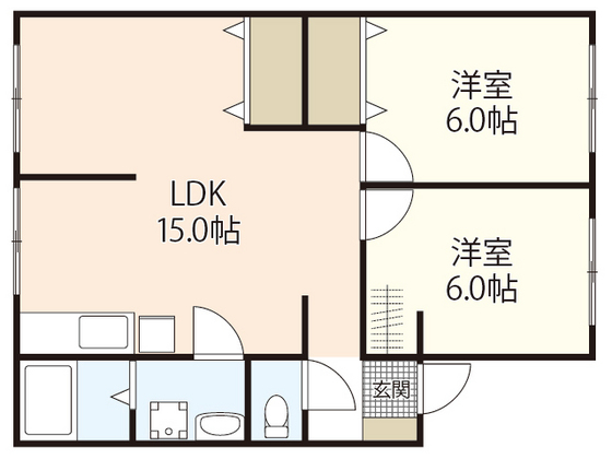 広島市安佐南区八木のマンションの間取り