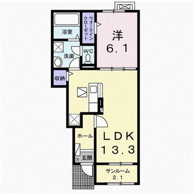 北佐久郡御代田町大字御代田のアパートの間取り