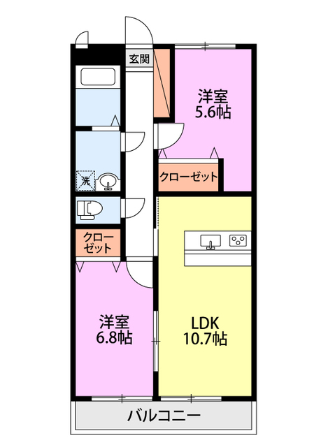 カサブランカ荻川の間取り