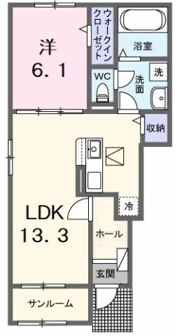 サン・メゾン Eの間取り