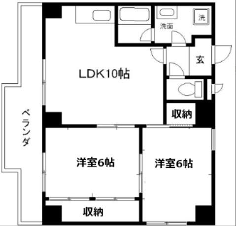 京都市下京区神明町のマンションの間取り