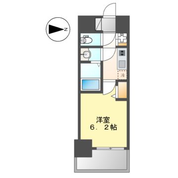 プレサンスＳＡＫＡＥフロントの間取り