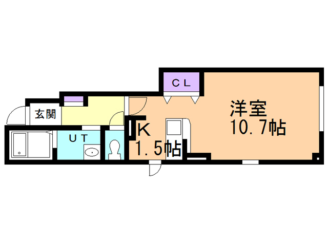 苫小牧市豊川町のアパートの間取り