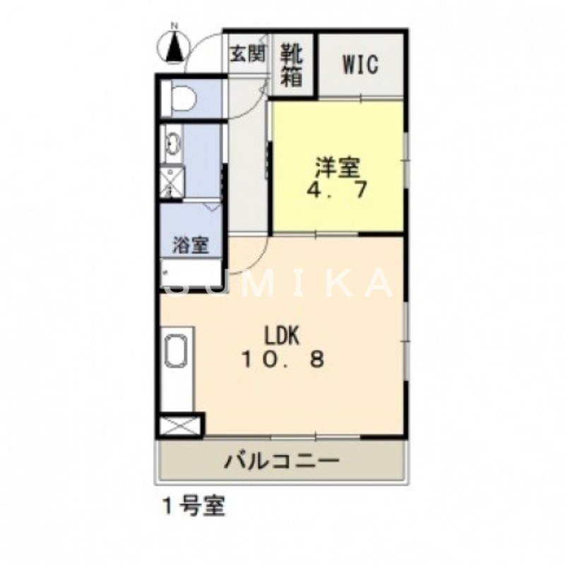 カーサあくら通りの間取り