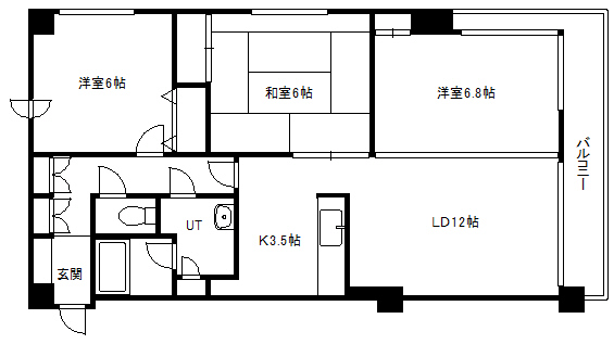 プラザ南伏見の間取り