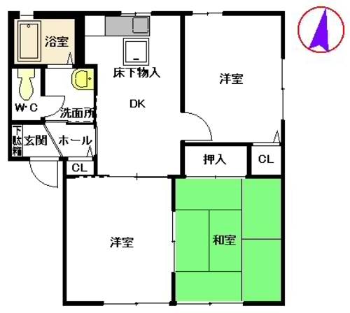 ペニーレイン　47　B棟の間取り