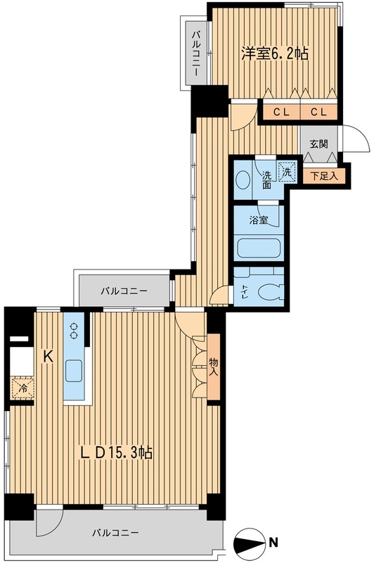 芝公園アパートメントの間取り