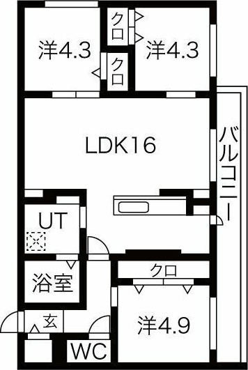 仮)MJクレスト麻生の間取り