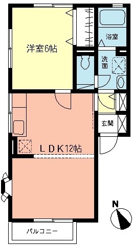 秦野市弥生町のアパートの間取り