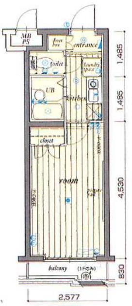 新宿区西落合のマンションの間取り