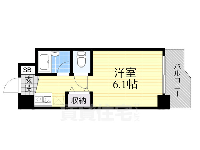 大阪市淀川区野中北のマンションの間取り