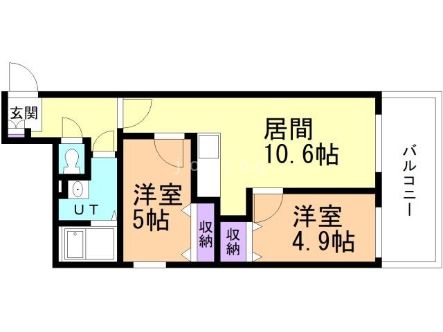 札幌市豊平区豊平一条のマンションの間取り