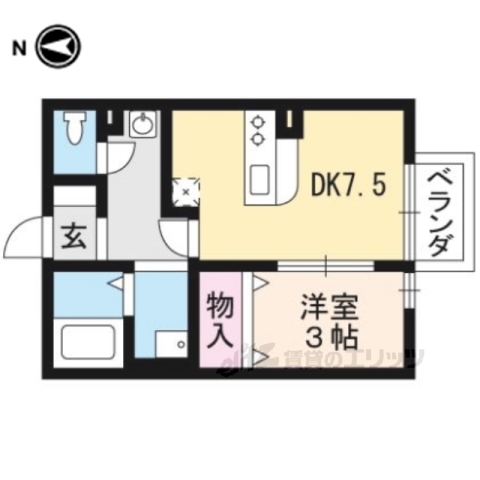 大津市膳所のアパートの間取り