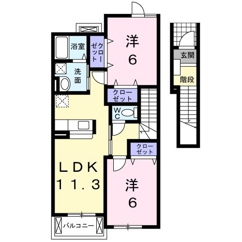 ソレアード　IIの間取り