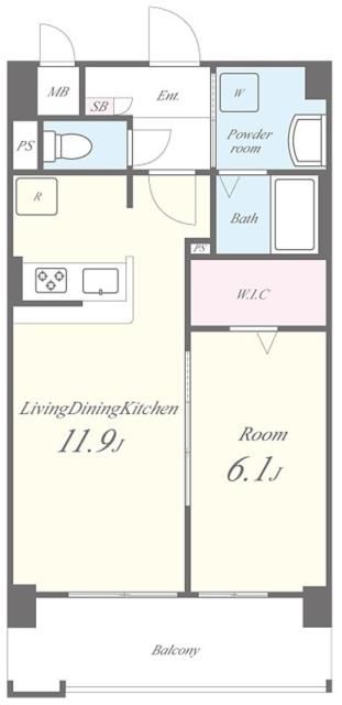 足立区扇のマンションの間取り