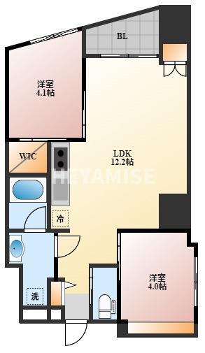 長崎市麹屋町のマンションの間取り