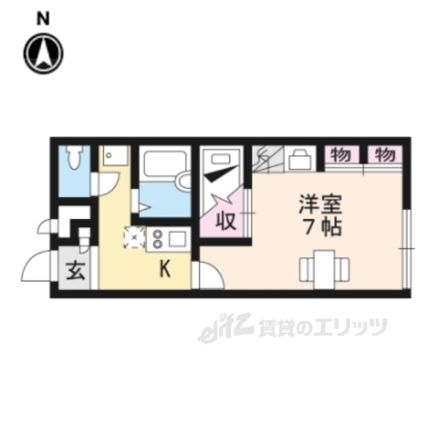 舞鶴市字森のアパートの間取り