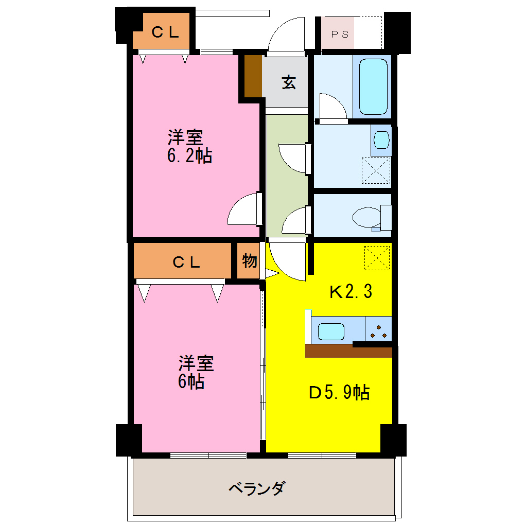 カンファタブル北鬼江の間取り