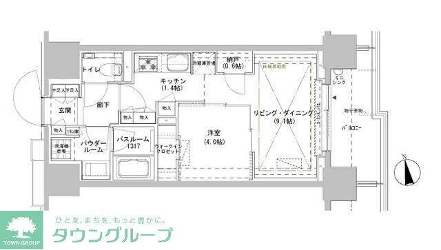 【パークスフィア牛込神楽坂の間取り】