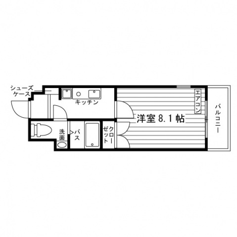 インターナート宝ヶ丘の間取り