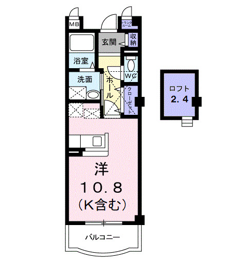 小田原市久野のマンションの間取り