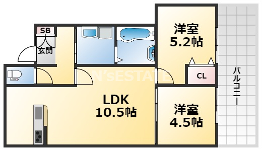 フォルモント長田の間取り