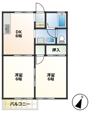四街道市みのり町のアパートの間取り