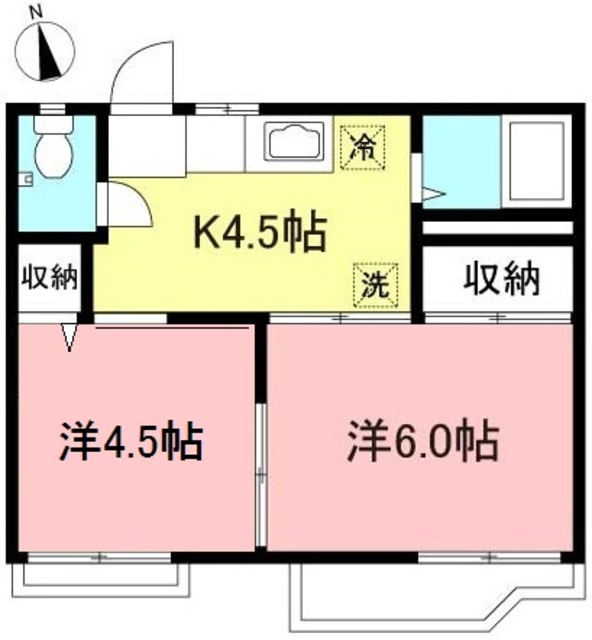 三鷹市北野のアパートの間取り