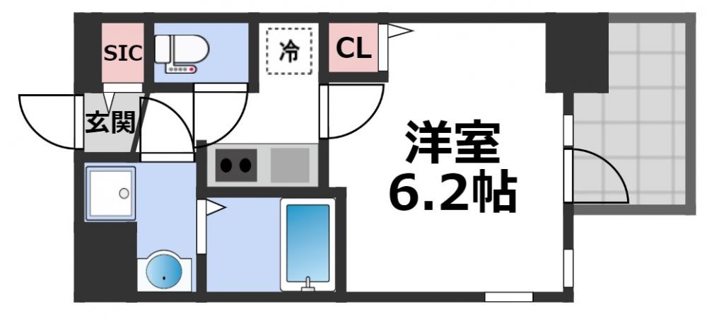 プレサンス玉造駅前ルージュの間取り