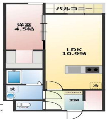 （仮）玉島爪崎新築アパートの間取り