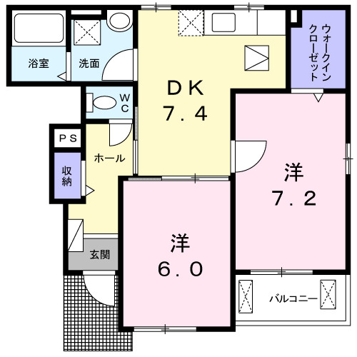 さいたま市北区今羽町のアパートの間取り