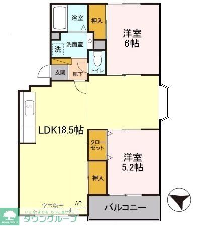 ふじみ野市新駒林のアパートの間取り