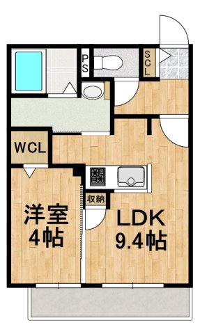 アルファスクエア末広３丁目の間取り